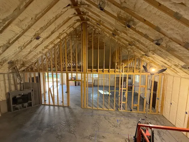 Custom staircase construction in progress